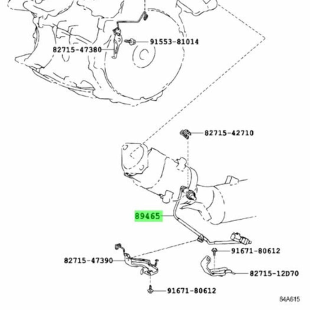oxygen sensor installation diagram 89465-47080