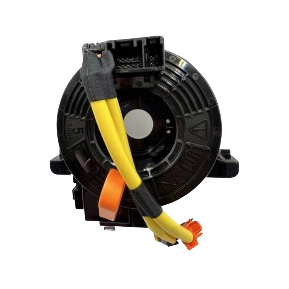 Closeup of Toyota Aqua airbag ribbon spiral cable connector and wiring, part 84306-48030