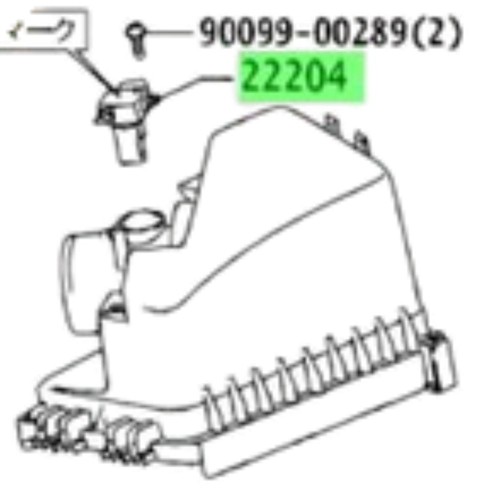 Toyota Camry mass air flow sensor installation diagram for ACV40 and GSV40 models