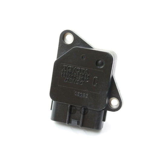 Closeup of Toyota Vitz mass air flow sensor housing and wiring connector, part 22204-22010